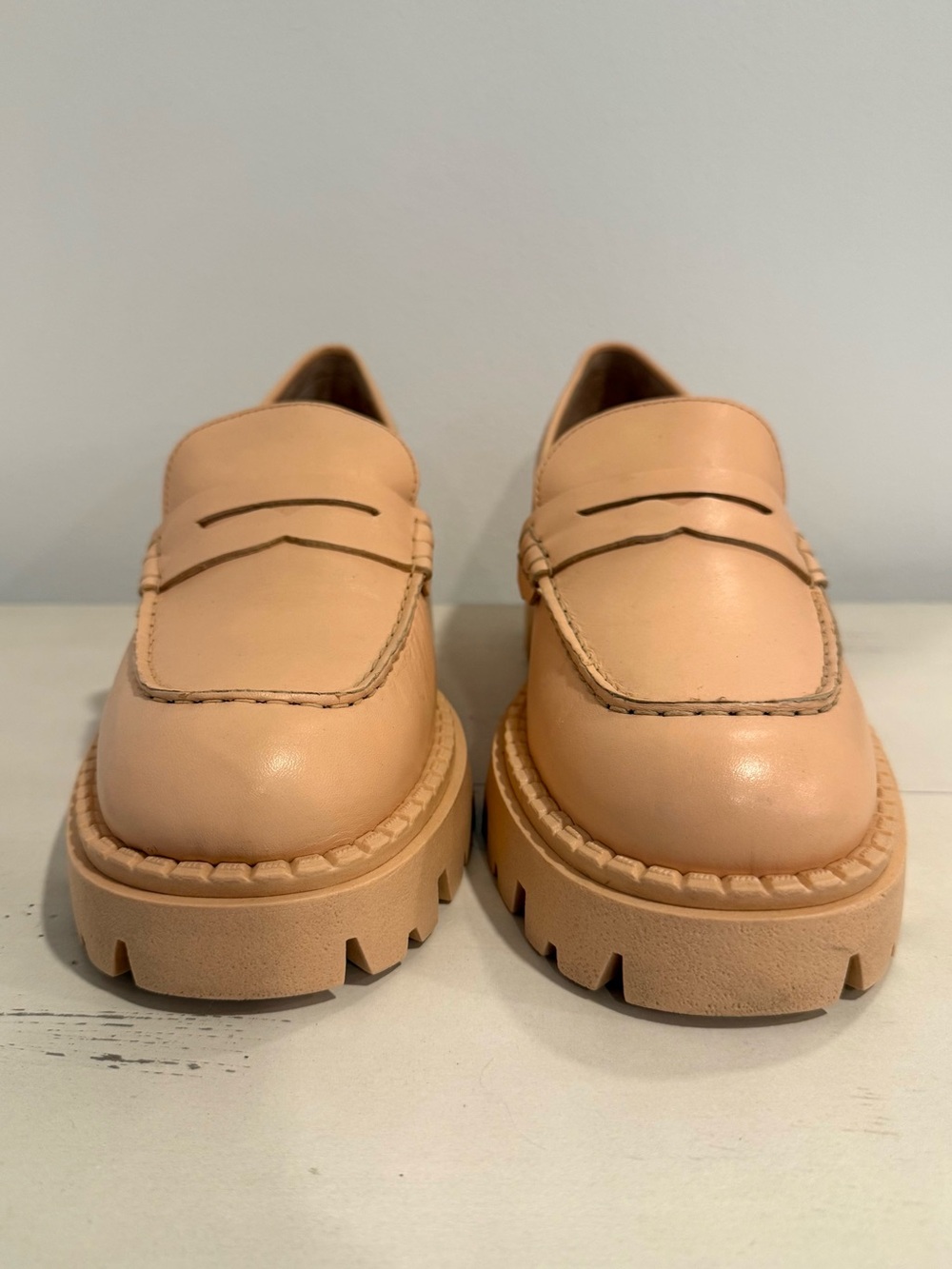 Free People Lyra Lug Sole Penny Loafer Platform Chunky Sole Size 39.5 (US 8.5-9) - Picture 4 of 11